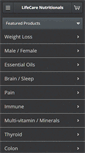 Mobile Screenshot of lifecarenutritionals.com